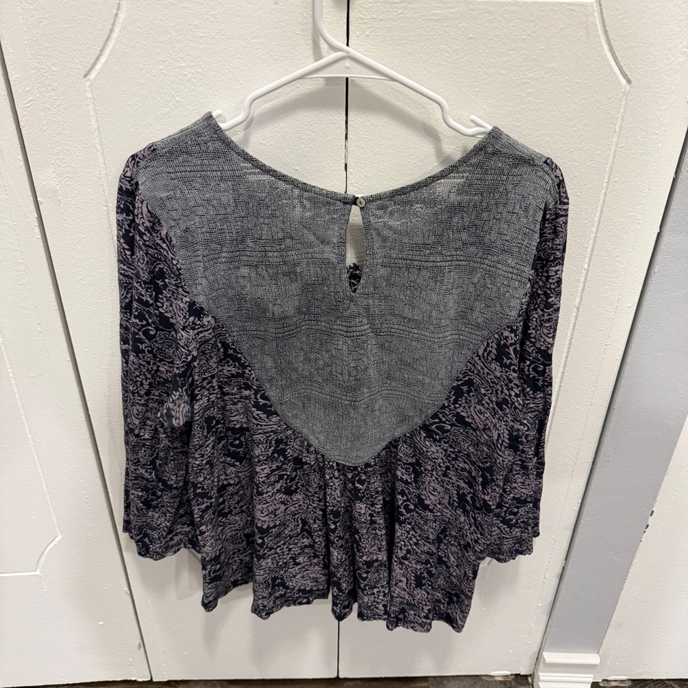 Akemi + Kin by Anthropologie Purple Macello Boho Peasant - Picture 2 of 10